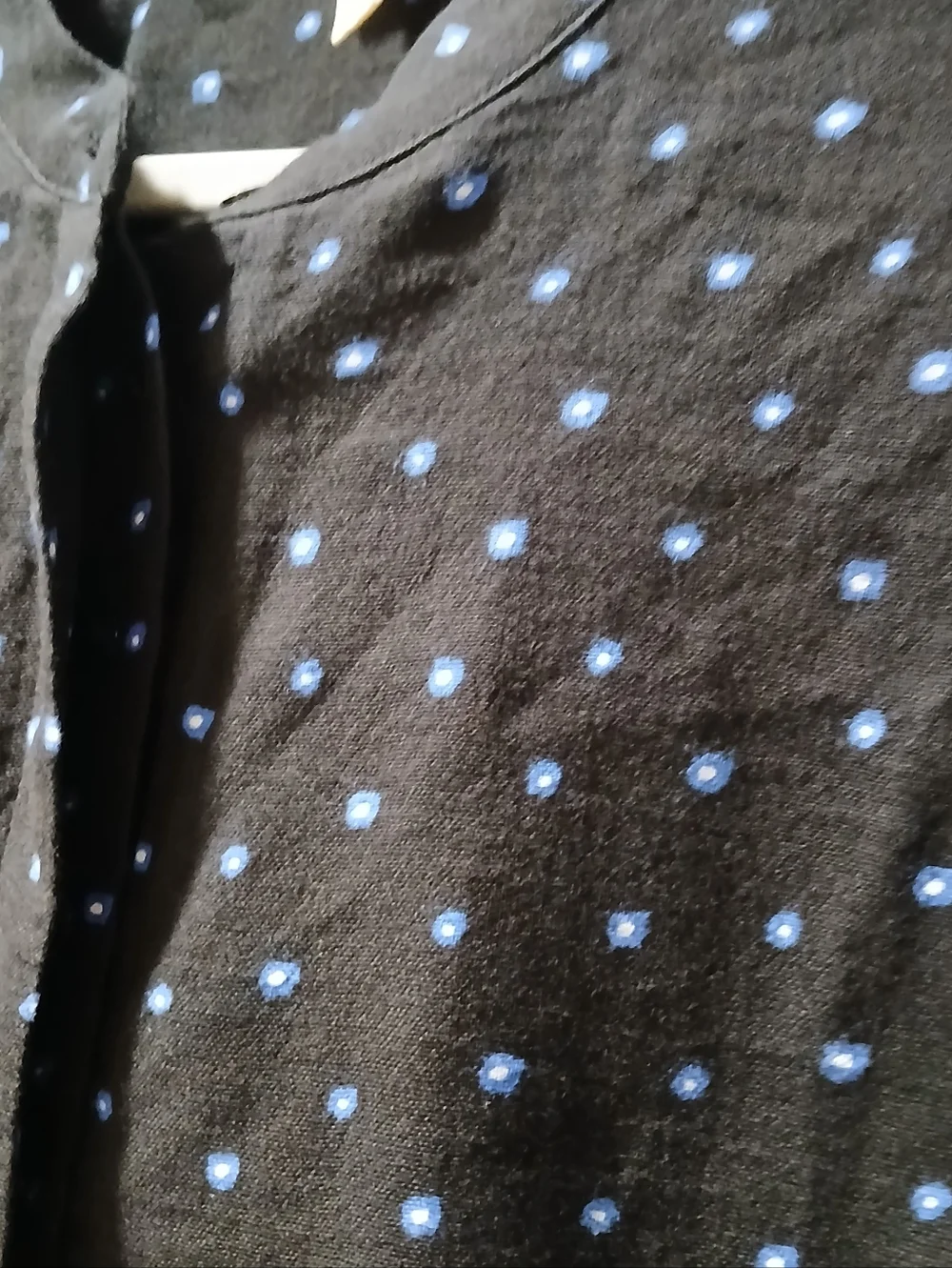 mo:vint size m Tunic /dress black with Blue Dot Pattern